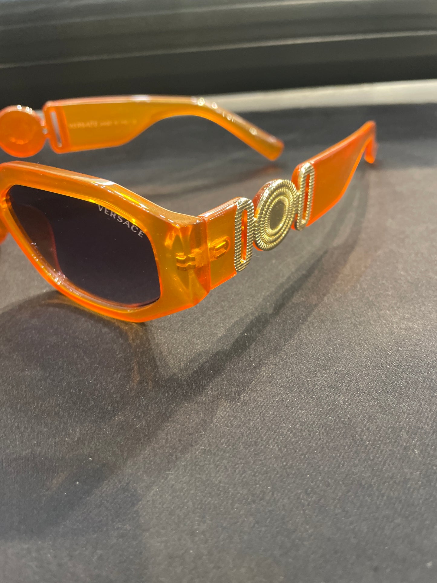 REV VER Orange Frame Black Shade Unisex Sunglass 8723 54 18 141