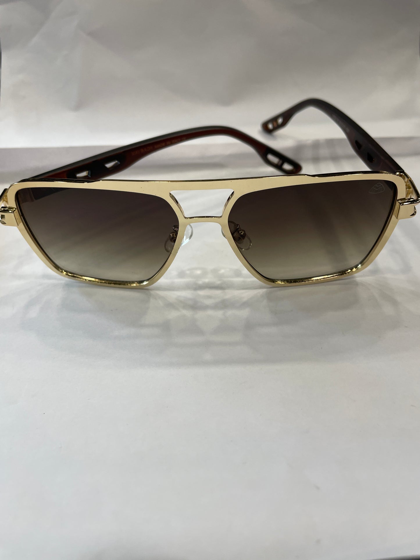 YAM Golden Frame Brown Stick Brown Shade Unisex Sunglass 5G218 50 21 151