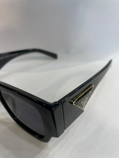 ARP Black Frame Black Shade Unisex Sunglass 6092 53 21 145
