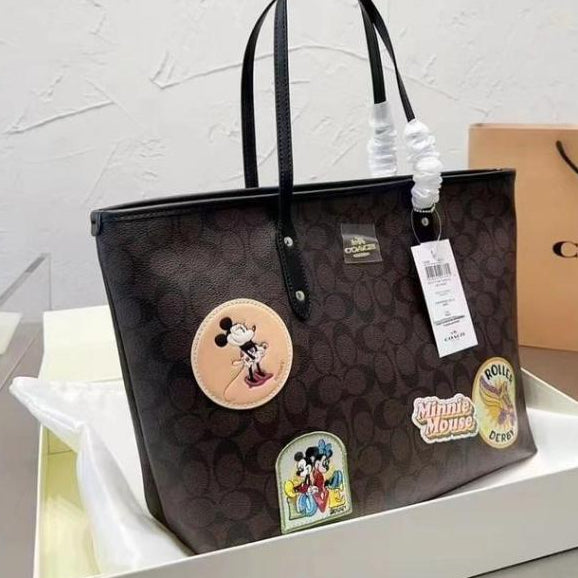 AOC COA CC Print Patch Work Premium Quality Ladies Tote Bag With Box CL612