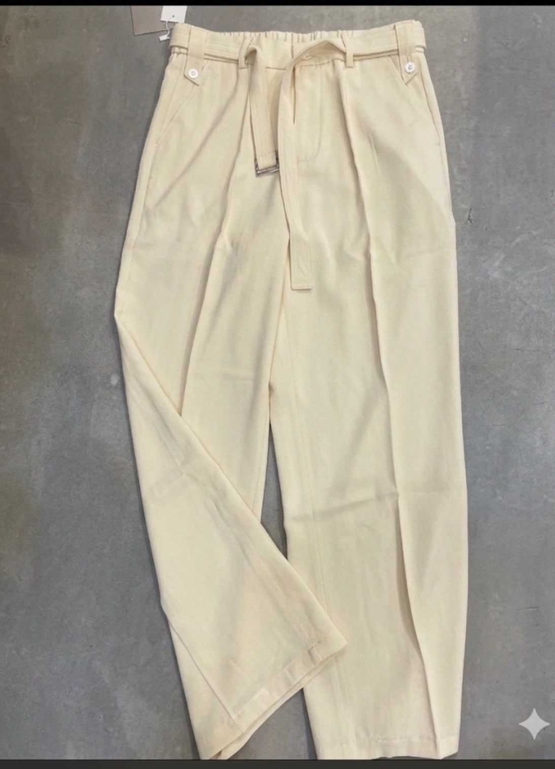 J.JN Cream Colour Premium Quality ImpKorean Pant Straight Fit 6J621