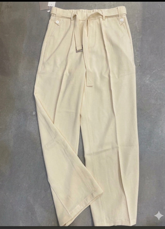 J.JN Cream Colour Premium Quality ImpKorean Pant Straight Fit 6J621