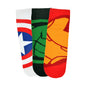 BALENZIA X MARVEL IRON MAN,CAPTAIN AMERICA & HULK HIGH ANKLE LENGTH SOCKS FOR MEN-(PACK OF 3 PAIRS/1U)(FREE SIZE)WHITE,RED,GREEN