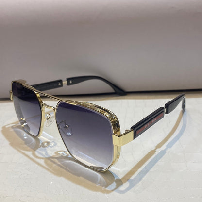 Arp Gold Frame Black Shade Unisex Sunglasses 2A732 57 16-140