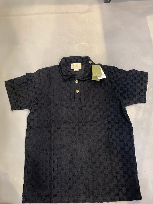 CUG Black Colour Korean Style Premium Quality Collar T-Shirt 989886