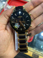 Dar Golden Black Chain Black Dial Chronograph Working Men’s Watch 990519