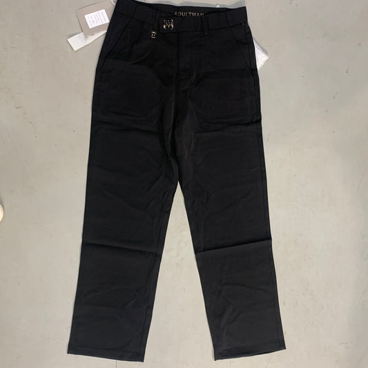 ADULTMAN A|M Black Korean Straight Fit Pant B-001