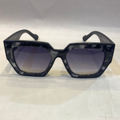 LOD DG White Black Leopard Frame Black Shade Sunglass 8291 57 18-142