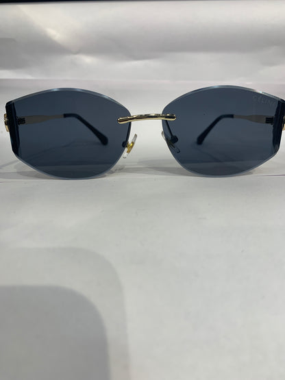 LEC Frameless Black Shade Golden Stick Unisex Sunglasses 68084 54 18 142