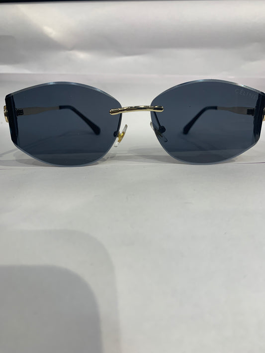 LEC Frameless Black Shade Golden Stick Unisex Sunglasses 68084 54 18 142
