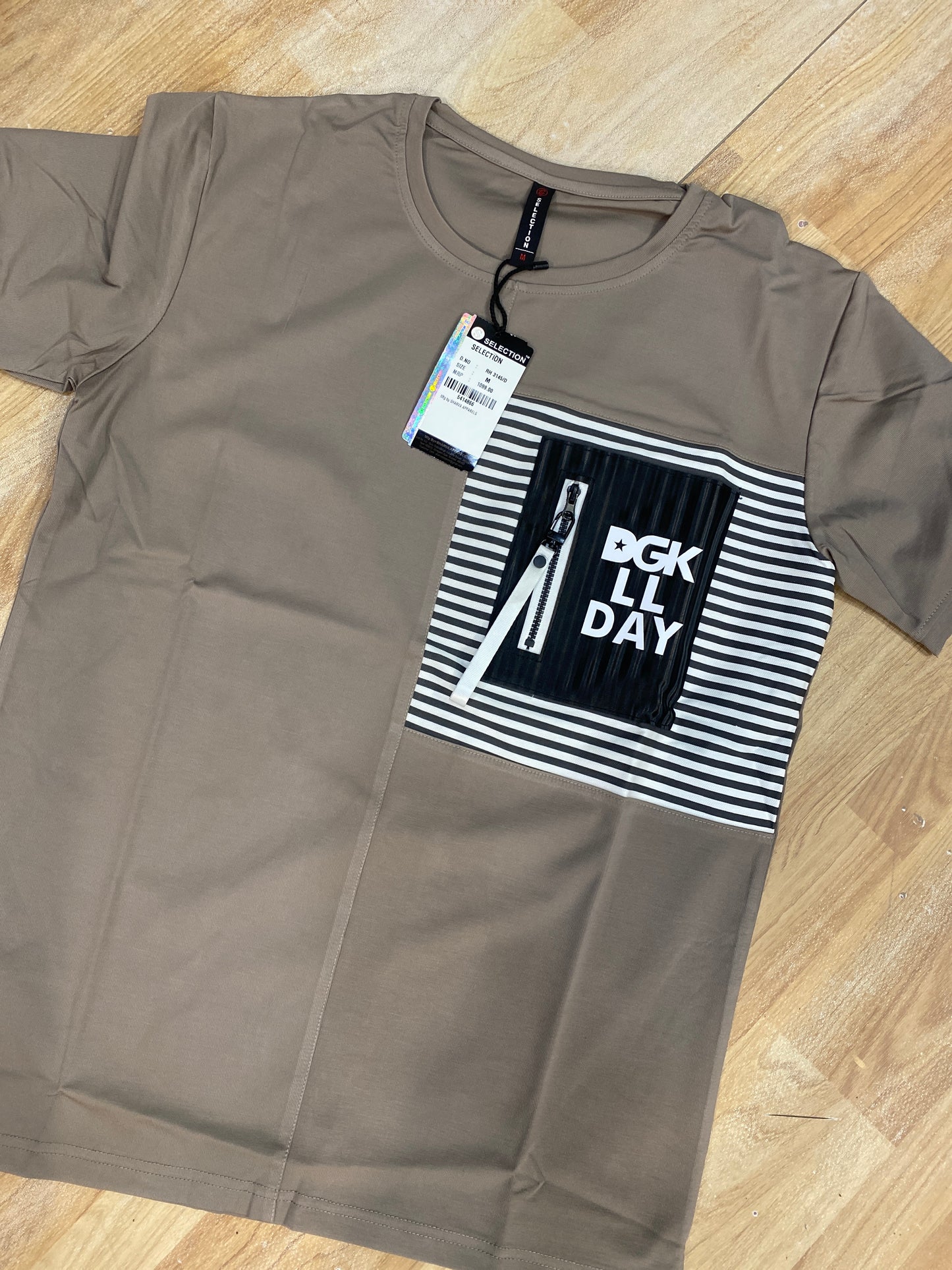 Selection dark grey imported T-shirt Korean style 5414866