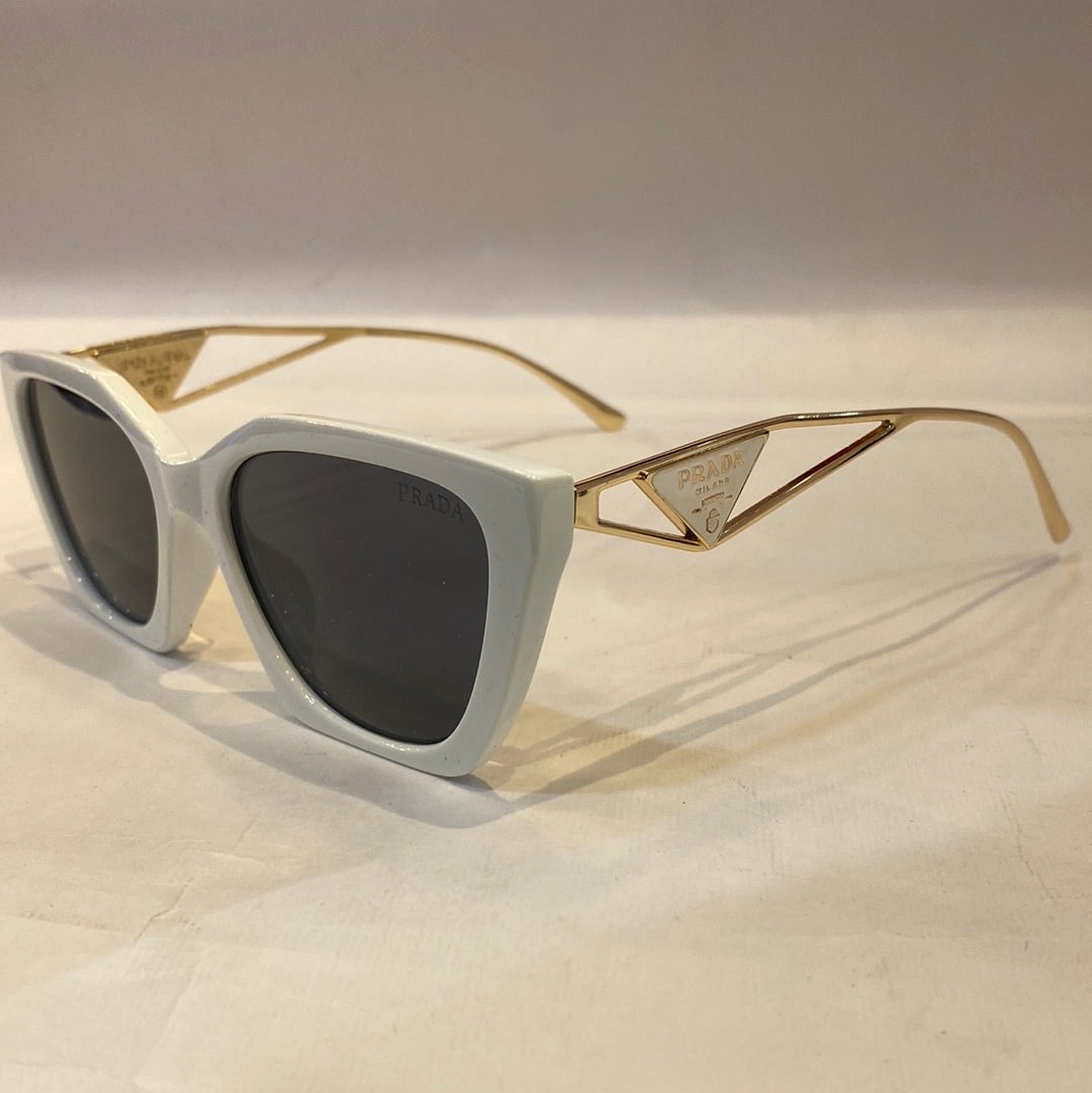 ARP White Frame Golden Stick Black Shade Sunglass 8286 53 15-149