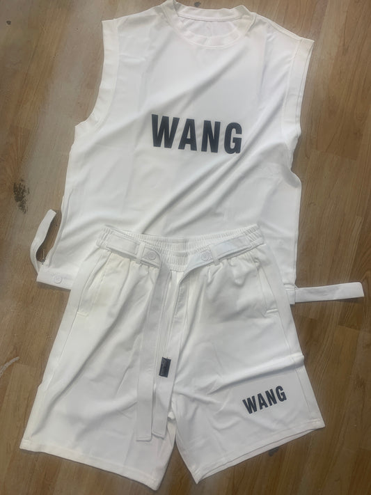 Wang White Coord set Tank top Shorts D19-7