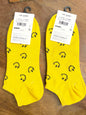 Yplrf Yellow Colour Black Print Premium Quality Ankle Socks 991280