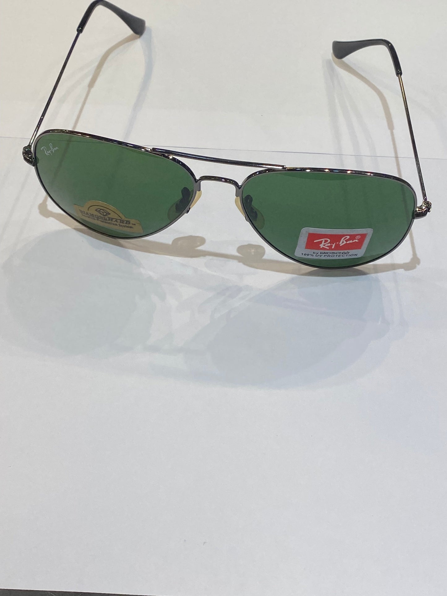 RB Black Grey Frame Green Shade Unisex Aviator Sunglass RB 3026 62 14