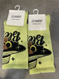 Scenario Green Colour Blessed Print Premium Quality Full Socks 991246