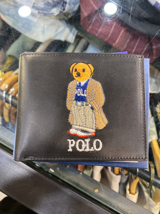 LOP POL Genuine Leather Teddy Embroidered Men’s Wallet 990759