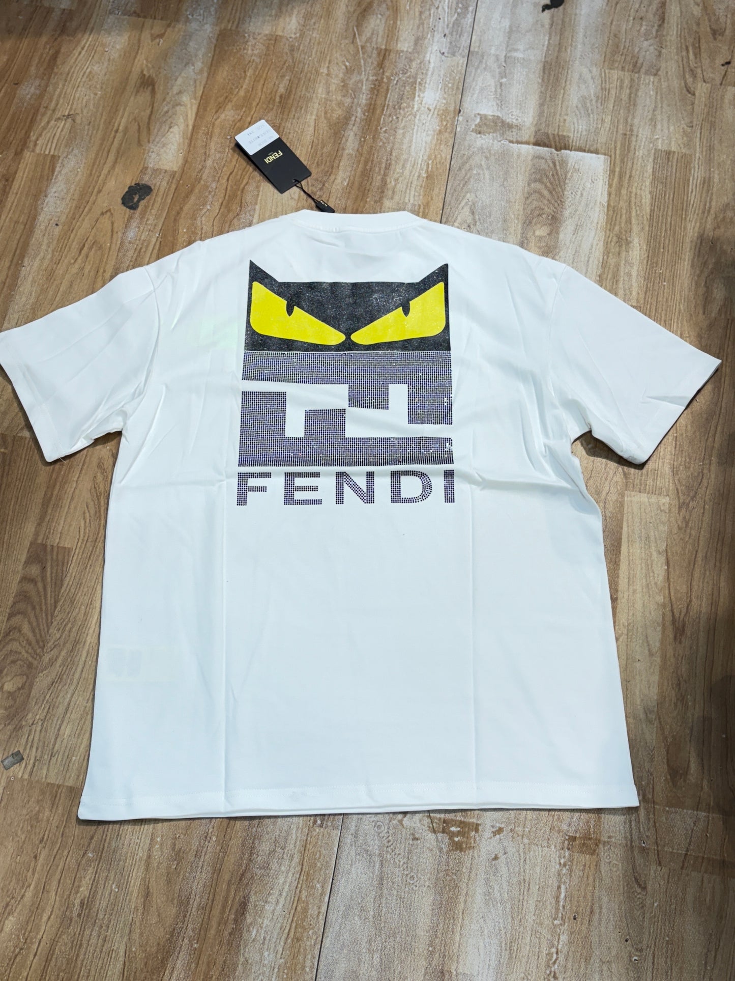 NEF White Tshirt Regular Fit Stone Back Print 25136