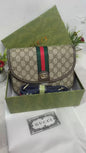 CUG GUC GG Print Apricot Ladies Sling Bag 722117