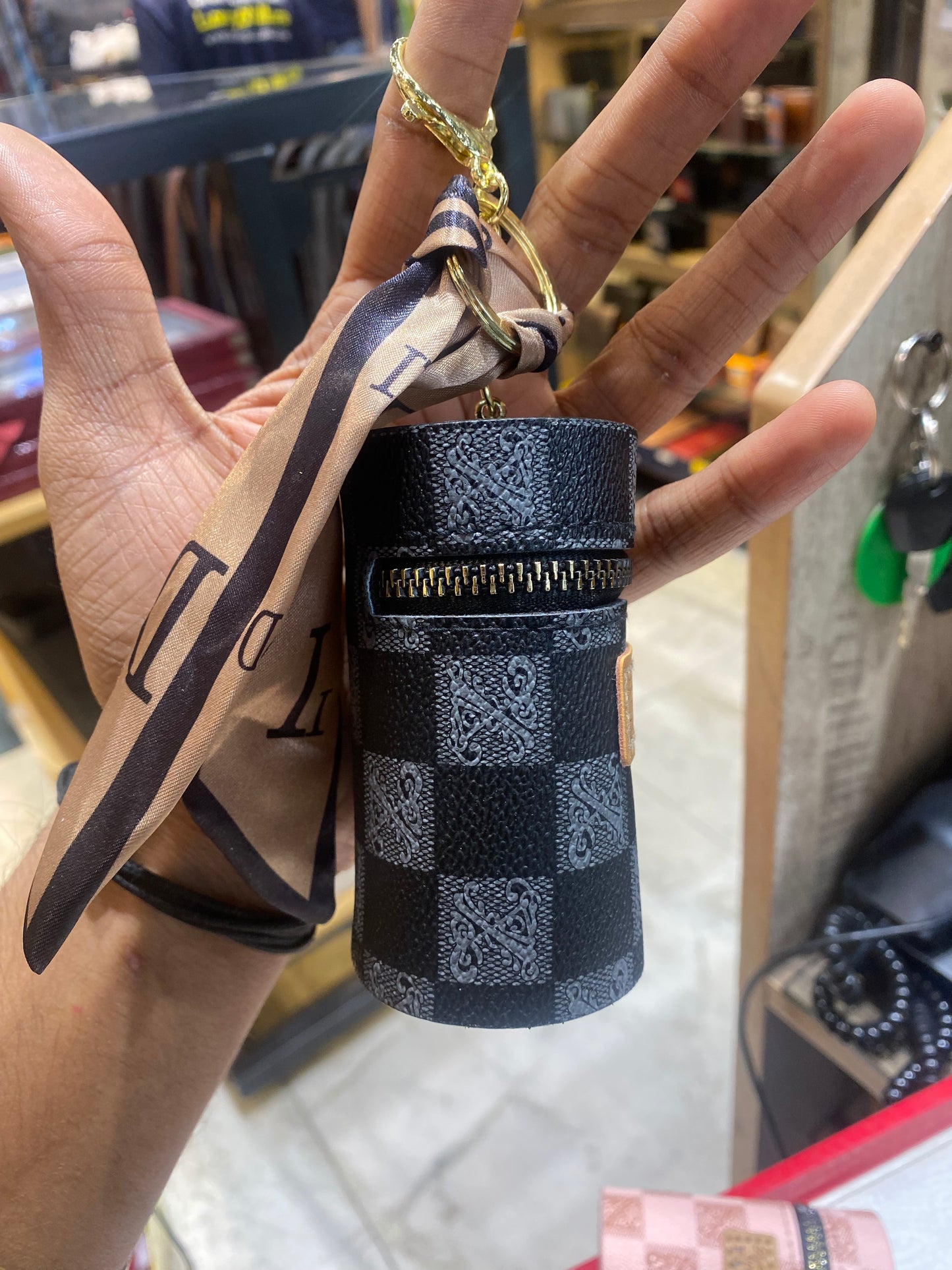 Imported Multi Colour Coin Pouch Key Chain 988423