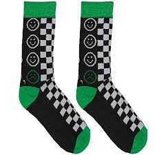 Black White Green Check Colour Imported Unisex Socks 987732