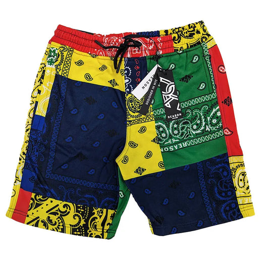 REASON Multi Colour Printed Colour Unisex Shorts 987024