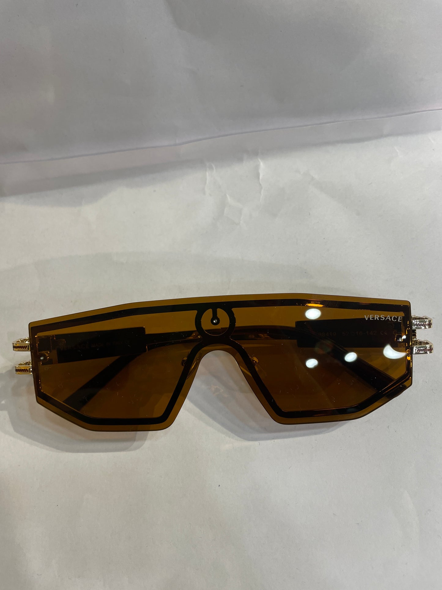 REV Golden Frame Brown Shade Unisex Sunglass LY-98419 52 16 142