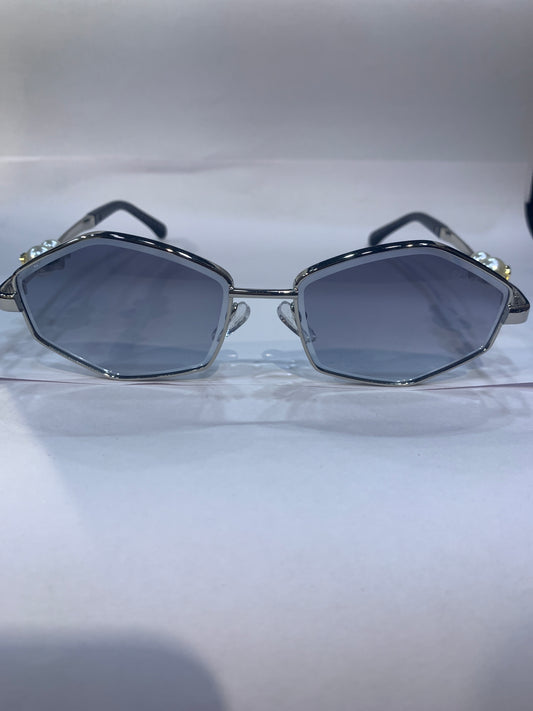 AHC Silver Stike Frame Black Shade Unisex Sunglasses WS1430 55 17 142