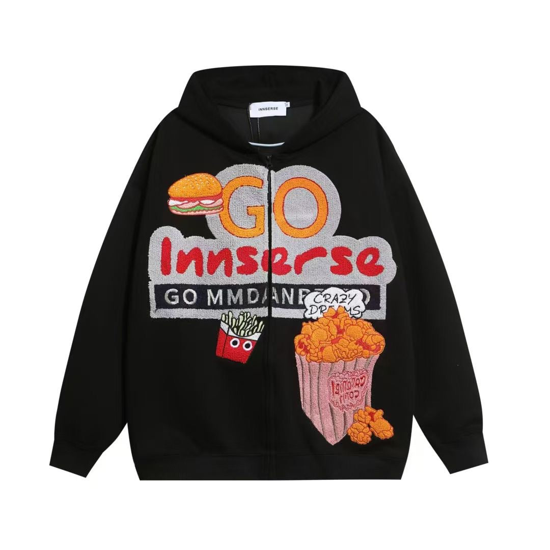 GO Black Colour With Front Bugger Print Premium Quality Hoodie 652