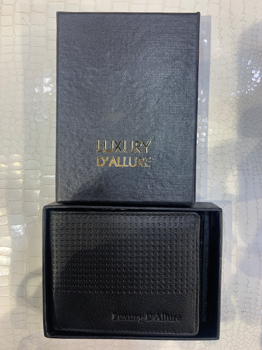 LDA Black Colour Genuine Leather Men’s Wallet GW-038