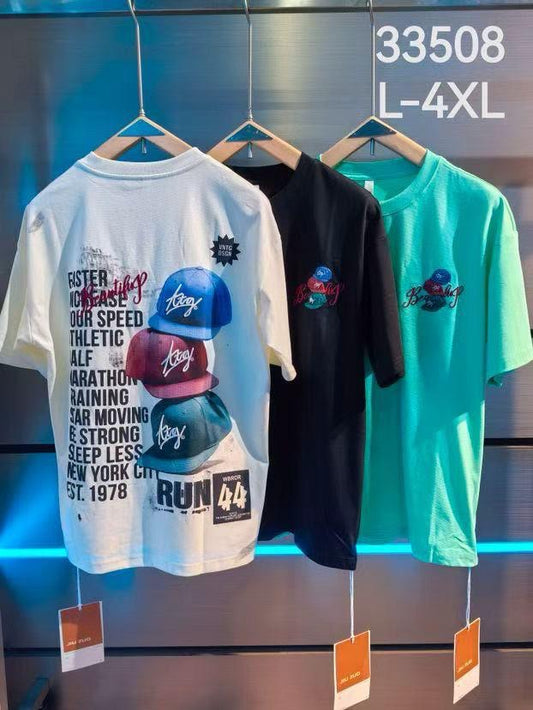 Black Colour Back Cap Print Premium Quality Imported Unisex T Shirt 33508