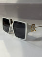 Rev Ver White Frame Black Shade Sunisex Sungless Sun043