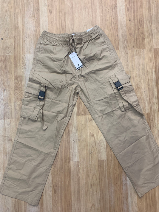 Bershka Cargo Brown Colour Six Pocket Straight Fit H9033