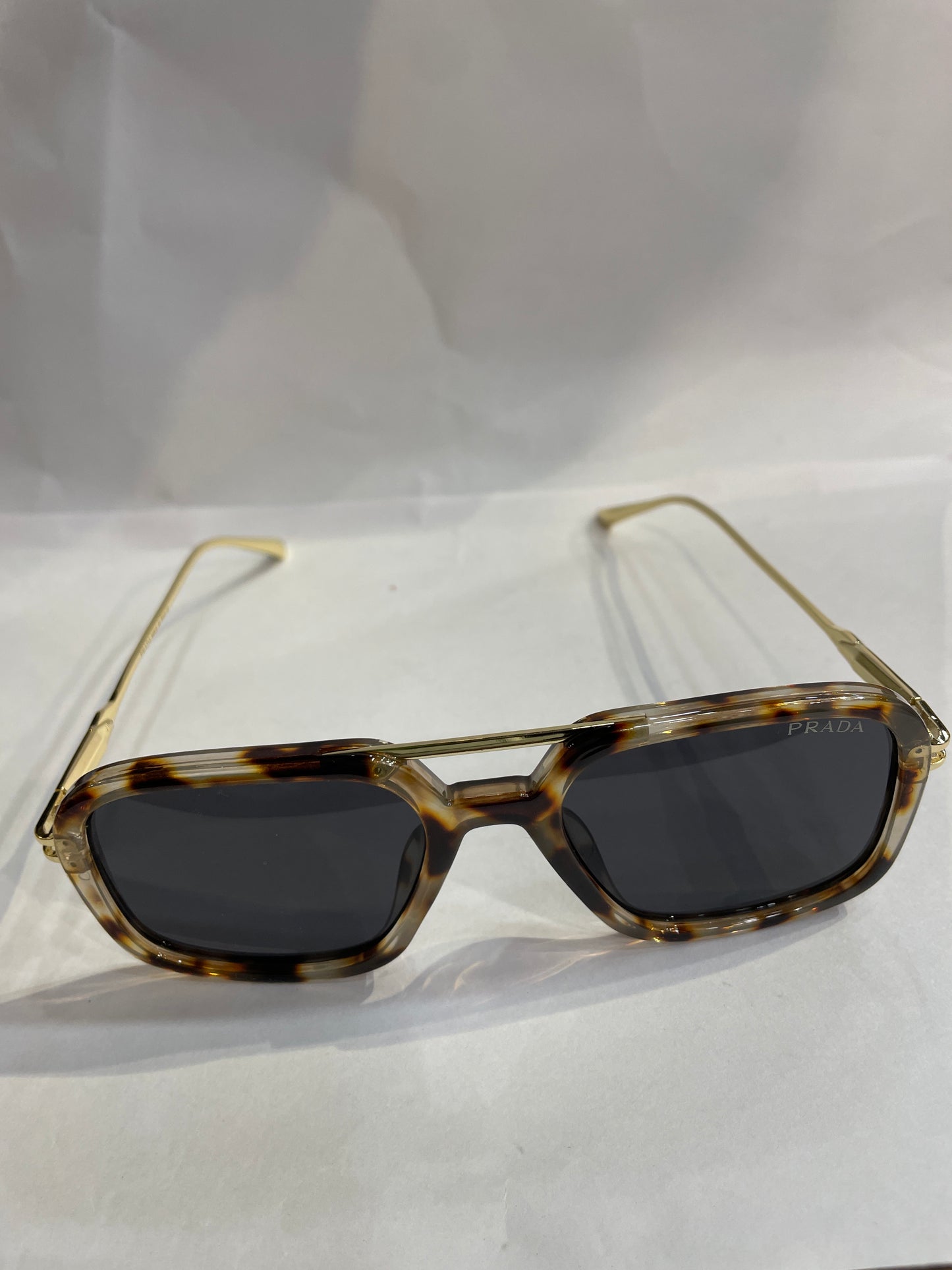 ARP Leopard Frame Golden Stick Black Shade Sunglasses SUN239