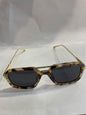 ARP Leopard Frame Golden Stick Black Shade Sunglasses SUN239