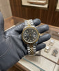 LOR ROL Silver Golden Chain Golden Ring Black Dial Men’s Watch 991423