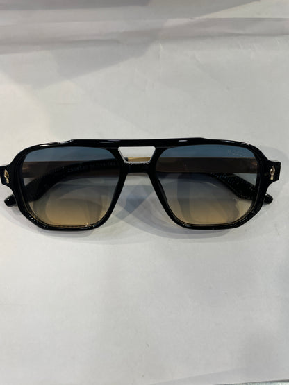 SOM Black Golden Frame Green Trancy Shade Unisex Sunglasses ZS98320 54 18 143