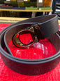 AOC COA Black Golden Buckle With Black Brown Double Side Strap Men’s Belt 989914