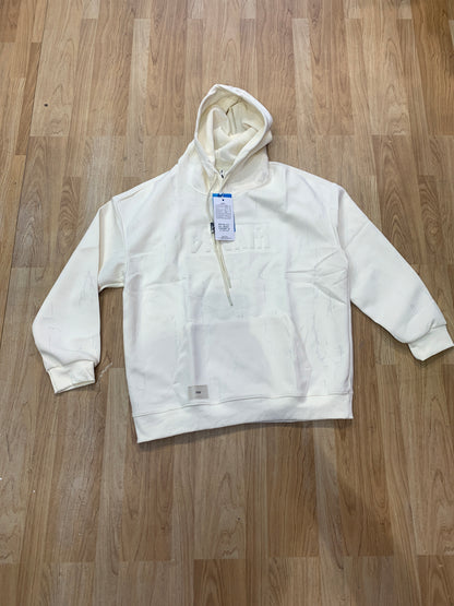Korean Hoodie Cream Colour Rugged 5736