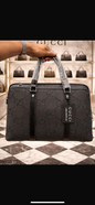 CUG GG Print Black Colour With Leather Quality Laptop Bag G680275-5