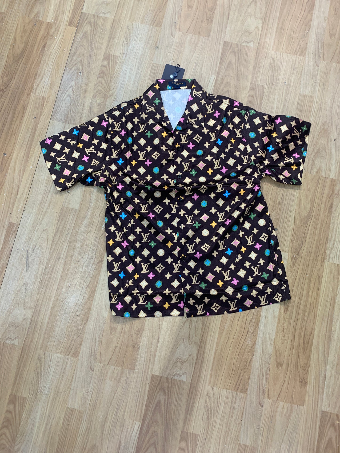 UOL Shirt Brown Colour UOL star Print 8079