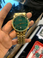 SOB BOS Gold Chain Green Dial Men’s Watch 990531