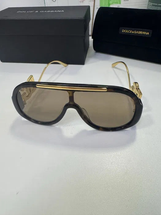 LOD DOL Brown Leopard Golden Frame Brown Shade Premium Quality Unisex Sunglass DG6202 502/73 63 5 128 3N