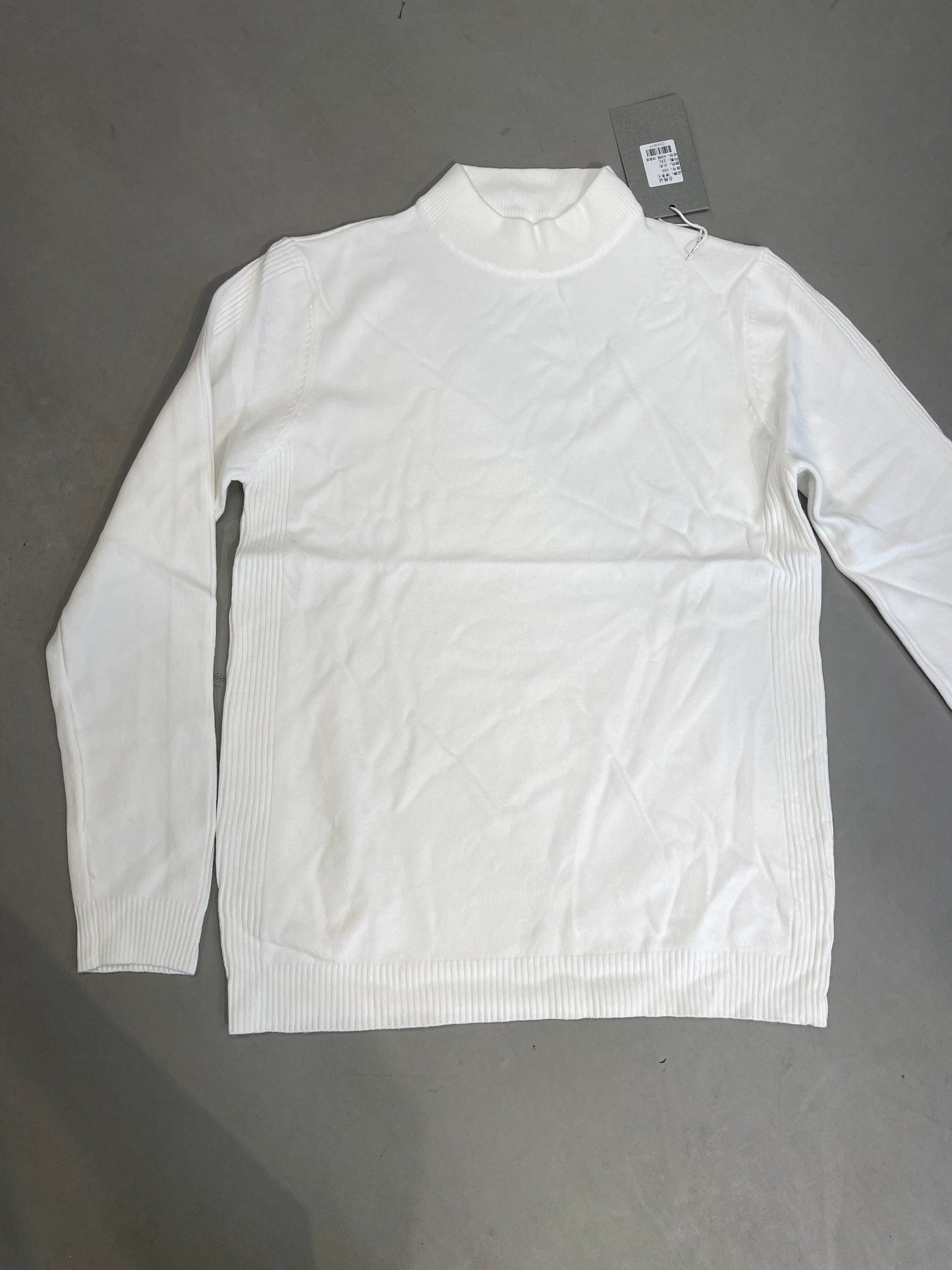 Half Neck White Colour Premium Quality Unisex Sweater 555