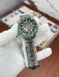 Dar Matt Black Chain Green Dial Automatic Men Watch 989459