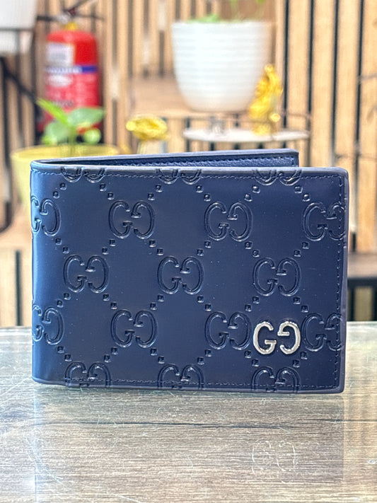 Cug Blue Colour Silver Logo Imported Mens Wallet 989470