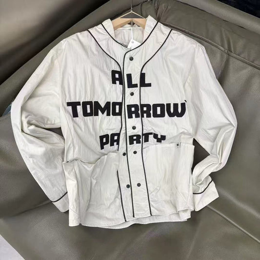 J:93 Cream Colour All Tomorrows Party Base Ball Coller Full Sleeve Shirt 5506
