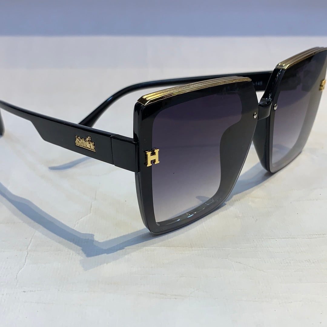 REH Black Frame Black Shade Sunglass 2233 65 10-145