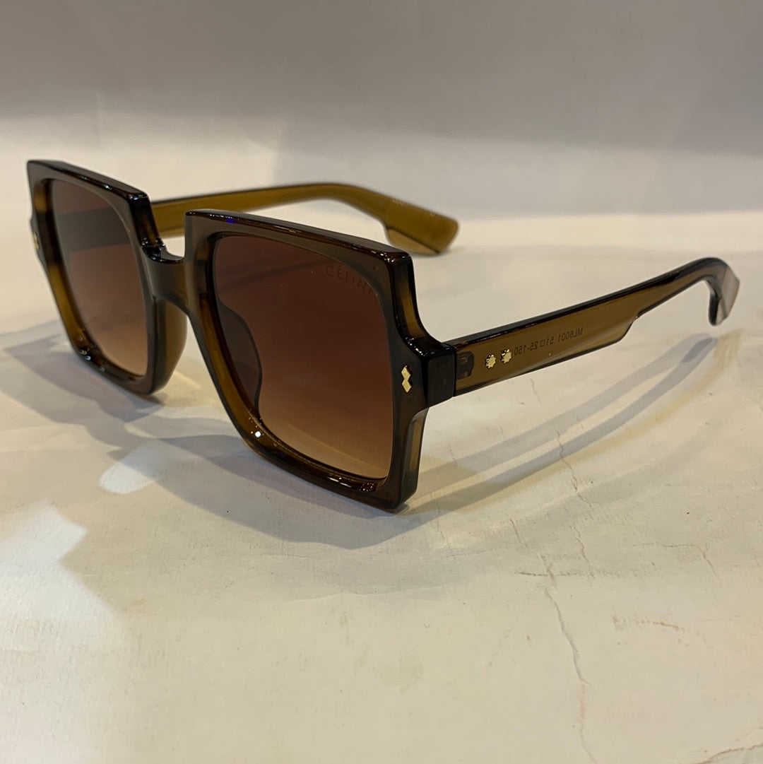LEC Glossy Brown Frame Brown Shade Sunglass ML6001 51 25-150