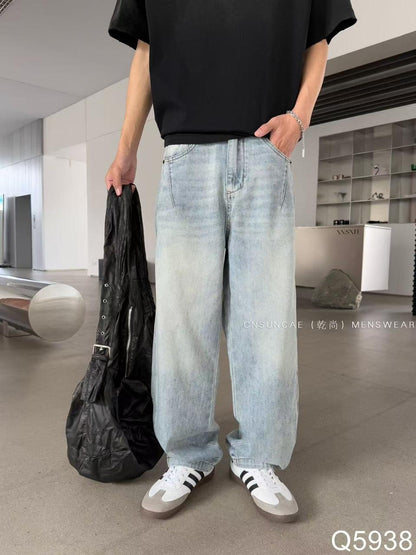 CNSUNCAE  Light Blue Colour Baggy Fit Jeans 5938